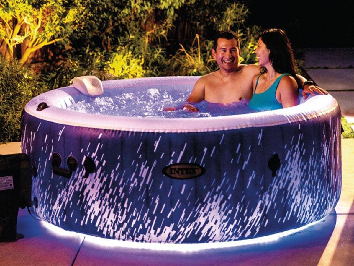 Spa gonflable PureSpa Galaxie rond Bulles avec LED 4 places - Intex - Image 4
