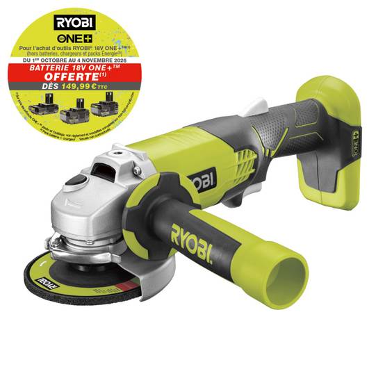 Ryobi - Meuleuse d'angle RYOBI 18 V One+ - sans batterie ni chargeur R18AG-0 - Image 2