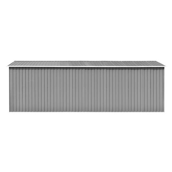 Abri de jardin cabane cabanon maison de stockage remise extérieur hangar outils robuste 257 x 580 x 181 cm métal gris - Image 4