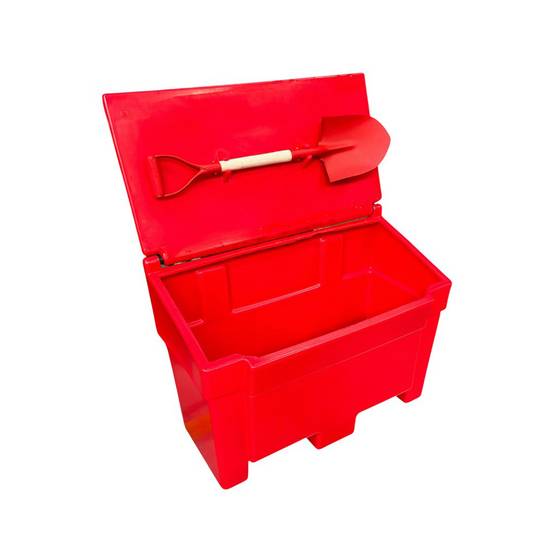 Bac à sable incendie/ à sel de déneigement 200l+pelle-plast'up rotomoulage - Image 1