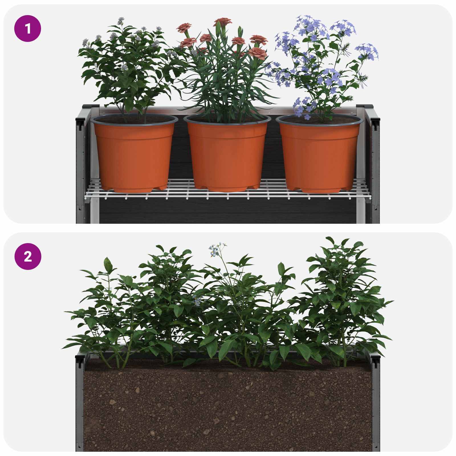 Prolenta Premium - Jardinière aluminium gris 100 x 30 x 42 cm - Prolenta premium p356.3 - Image 8