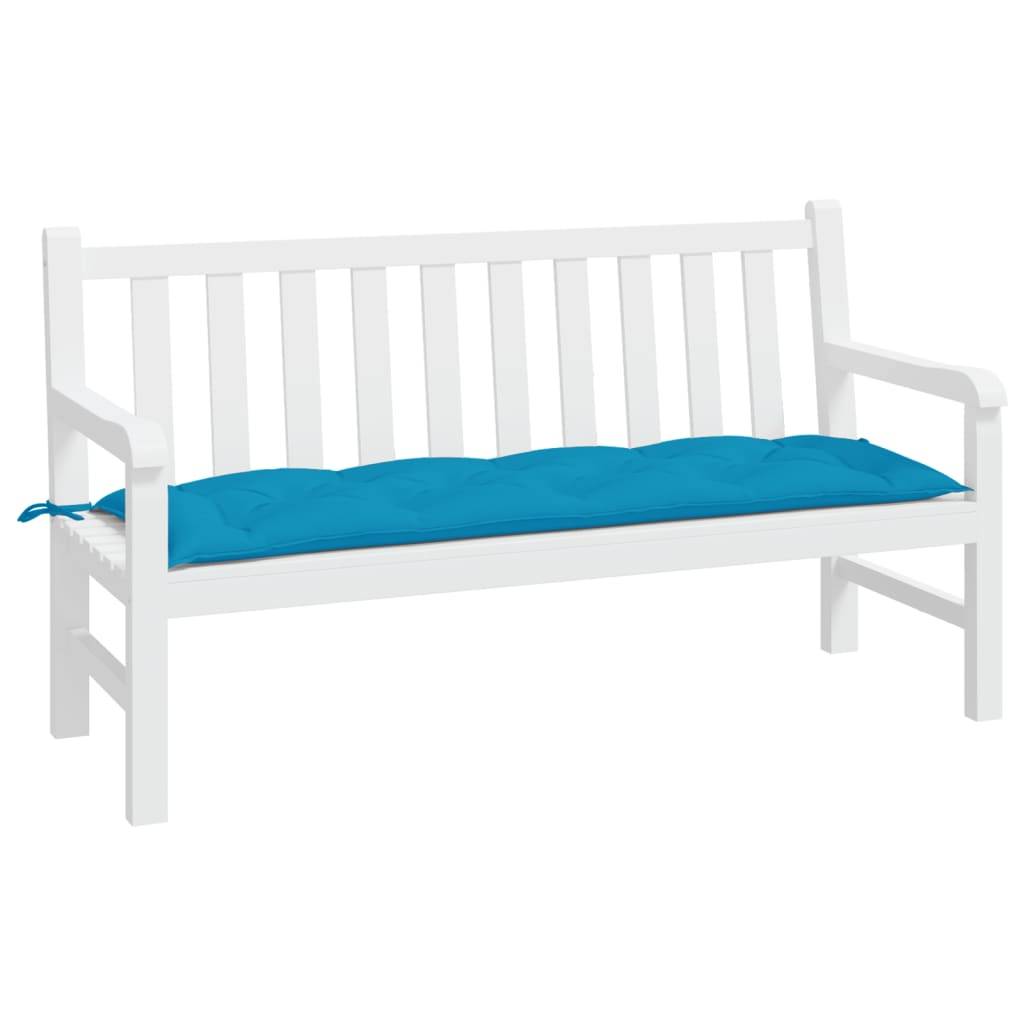 Coussin de banc de jardin bleu clair 150x50x7 cm tissu oxford P108 - Image 3