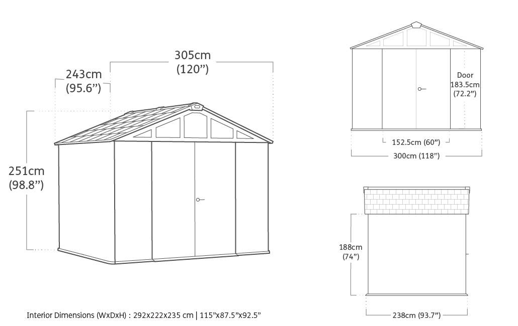 Keter - Abri de jardin Stronghold 108 - 7,7m2 - Aspect bois Douglas - KETER - Image 5