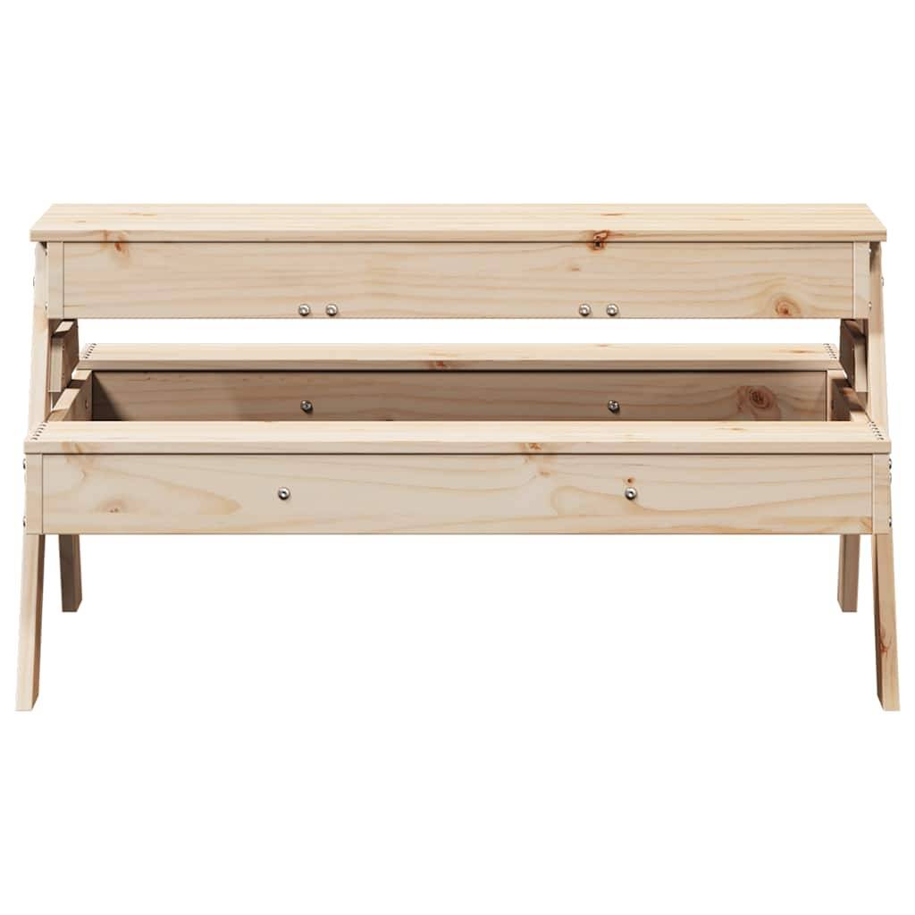PANGIVO - Table de pique-nique avec bac à sable pour enfants bois massif de pin 99,5 x 105 x 52 cm, Poids :19kg - PANGIVO - Image 5
