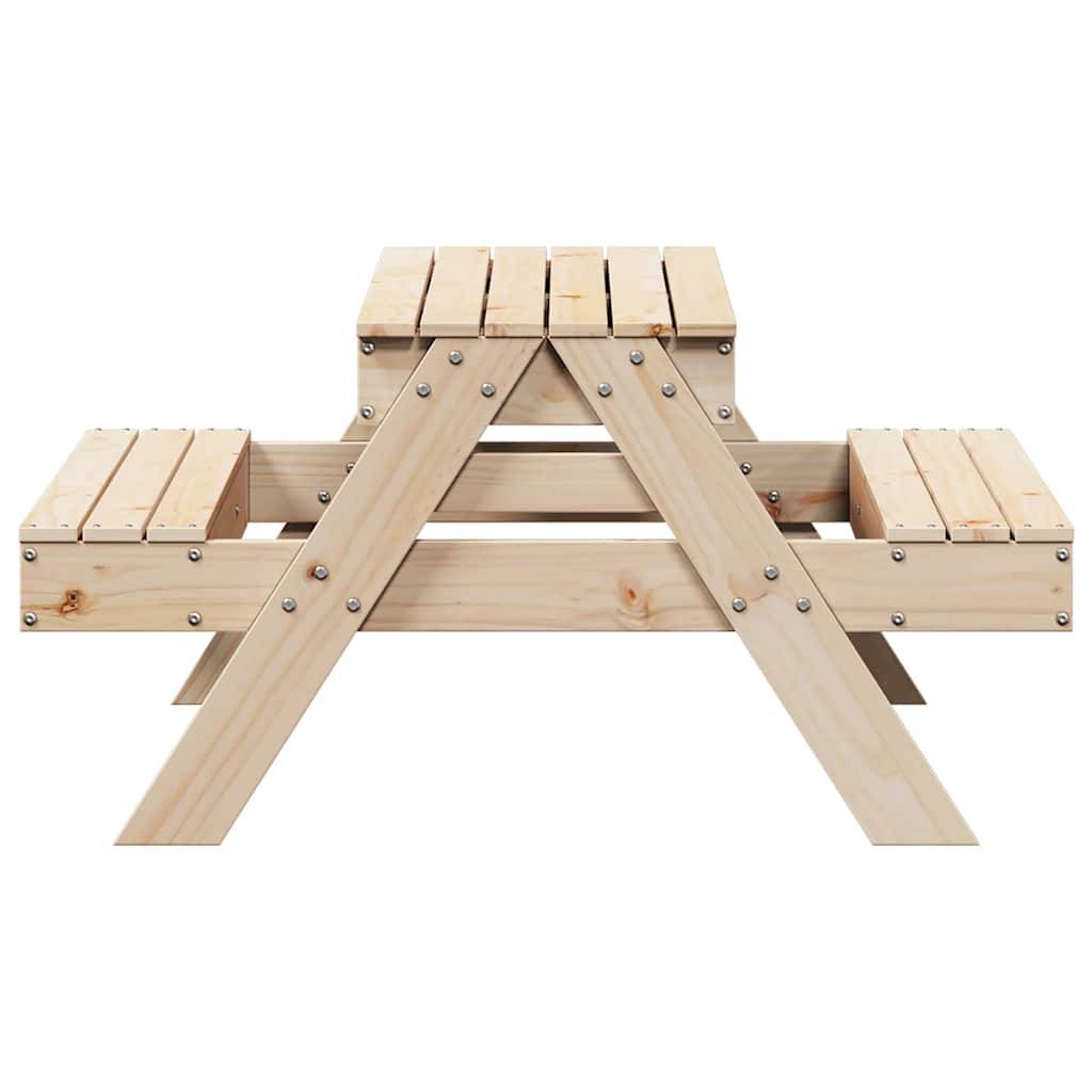 PANGIVO - Table de pique-nique avec bac à sable pour enfants bois massif de pin 99,5 x 105 x 52 cm, Poids :19kg - PANGIVO - Image 6