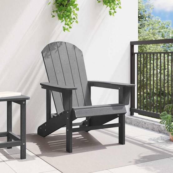 Chaise Adirondack d'Extérieur HDPE Fauteuil de Jardin Robuste et Durable Gris Clair – ComfortXL Outdoor Living - Image 3