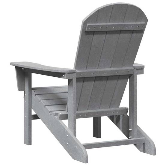 Chaise Adirondack d'Extérieur HDPE Fauteuil de Jardin Robuste et Durable Gris Clair – ComfortXL Outdoor Living - Image 6