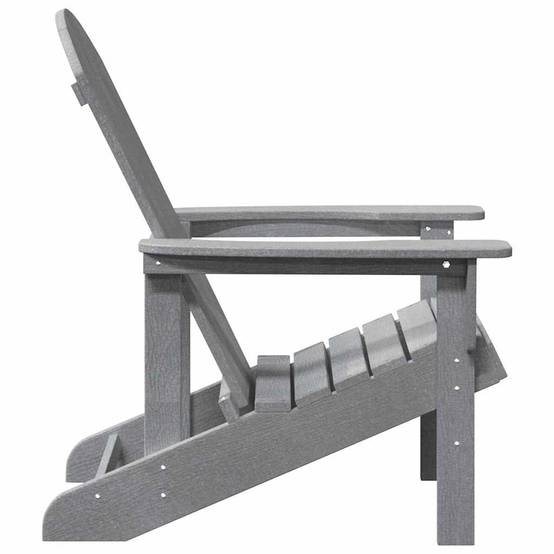 Chaise Adirondack d'Extérieur HDPE Fauteuil de Jardin Robuste et Durable Gris Clair – ComfortXL Outdoor Living - Image 5