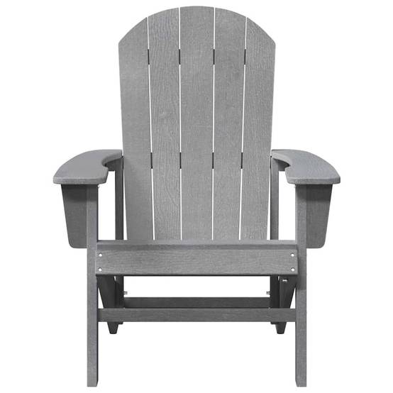 Chaise Adirondack d'Extérieur HDPE Fauteuil de Jardin Robuste et Durable Gris Clair – ComfortXL Outdoor Living - Image 4