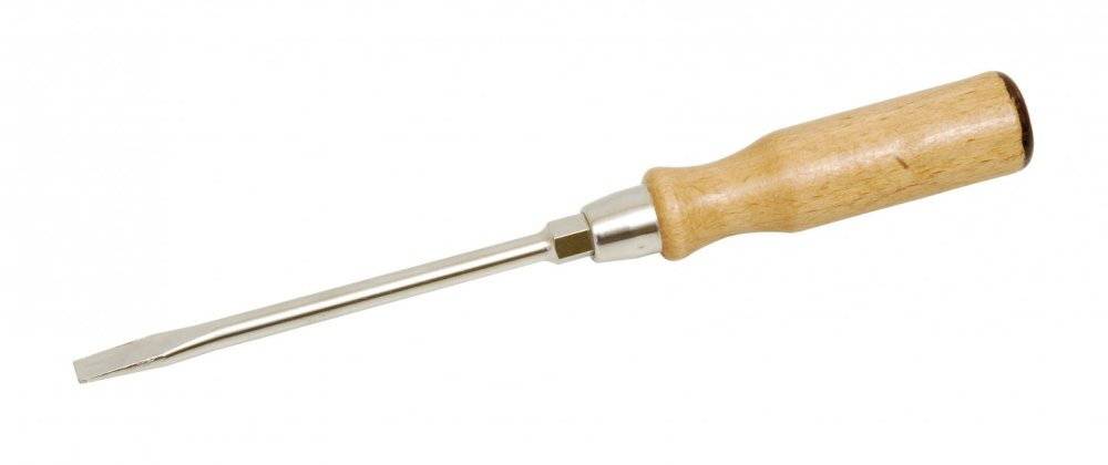Tournevis manche bois pour vis fente - MOB - Image 1
