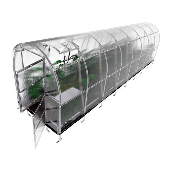 Serre KLASIKA SLIM 2 x 8 m (16 m²) , 6 mm avec revêtement en polycarbonate - Image 3