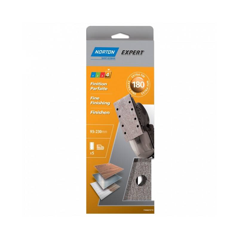 Norton - Patin Expert Trous Parallèles 93x230 Grain 120 X 5 Pièces - Norton - Image 4