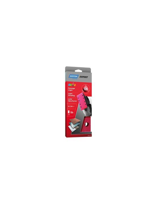 Norton - Patin Expert Trous Parallèles 93x230 Grain 120 X 5 Pièces - Norton - Image 1