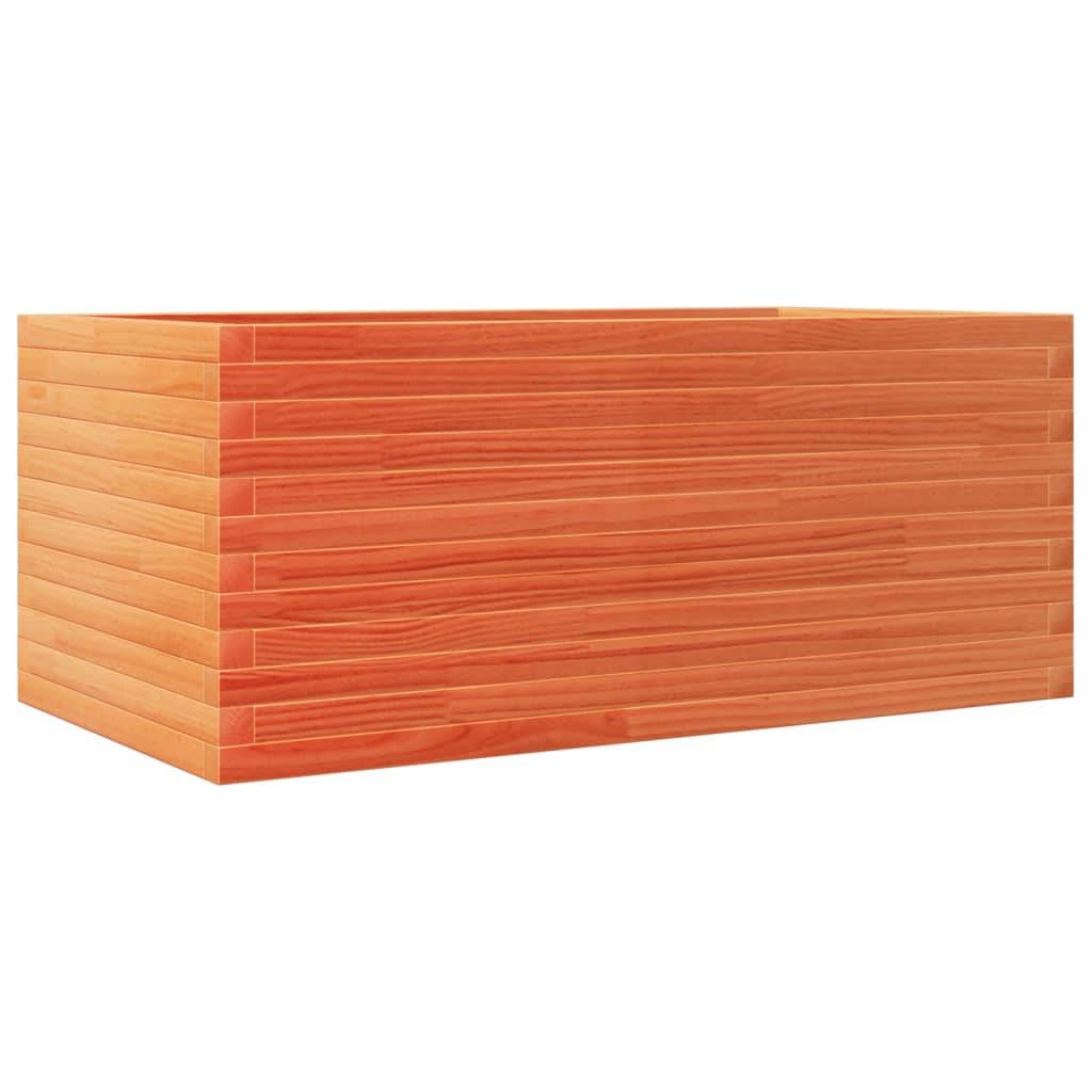 Jardinière | Pot de fleurs | Cache-pot | Bac à fleurs cire marron 110x60x46 cm bois de pin massif - Image 1