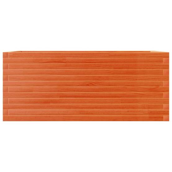 Jardinière | Pot de fleurs | Cache-pot | Bac à fleurs cire marron 110x60x46 cm bois de pin massif - Image 5