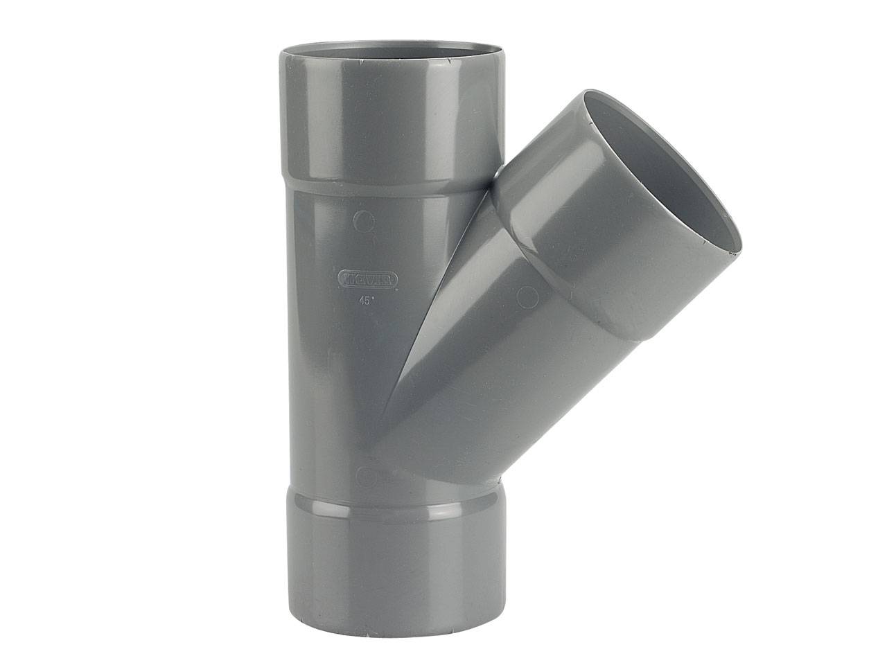 Culotte PVC double femelle 45° D40 - WAVIN - 3026032 - Image 1
