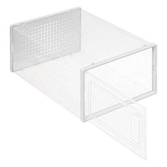 Lot de 4 Boîtes Range-Chaussures "Stak" 33cm Transparent - Image 3