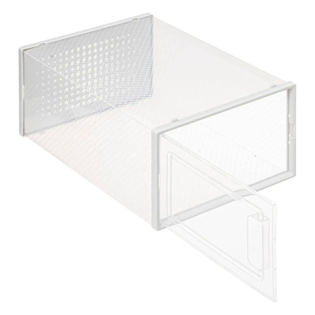 Lot de 4 Boîtes Range-Chaussures "Stak" 33cm Transparent - Image 3
