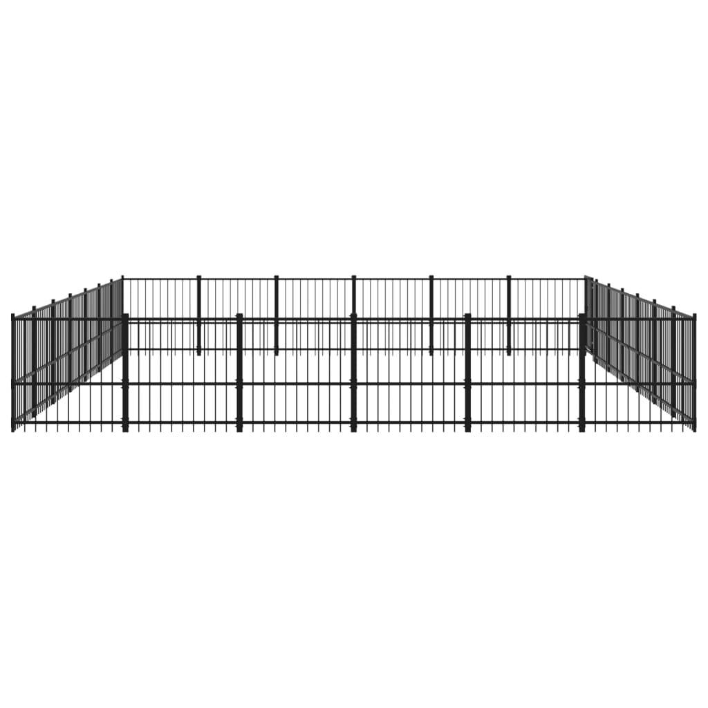 Vidaxl - Chenil d'extérieur pour chiens Acier 39,52 m² vidaXL 3124644 - Image 5
