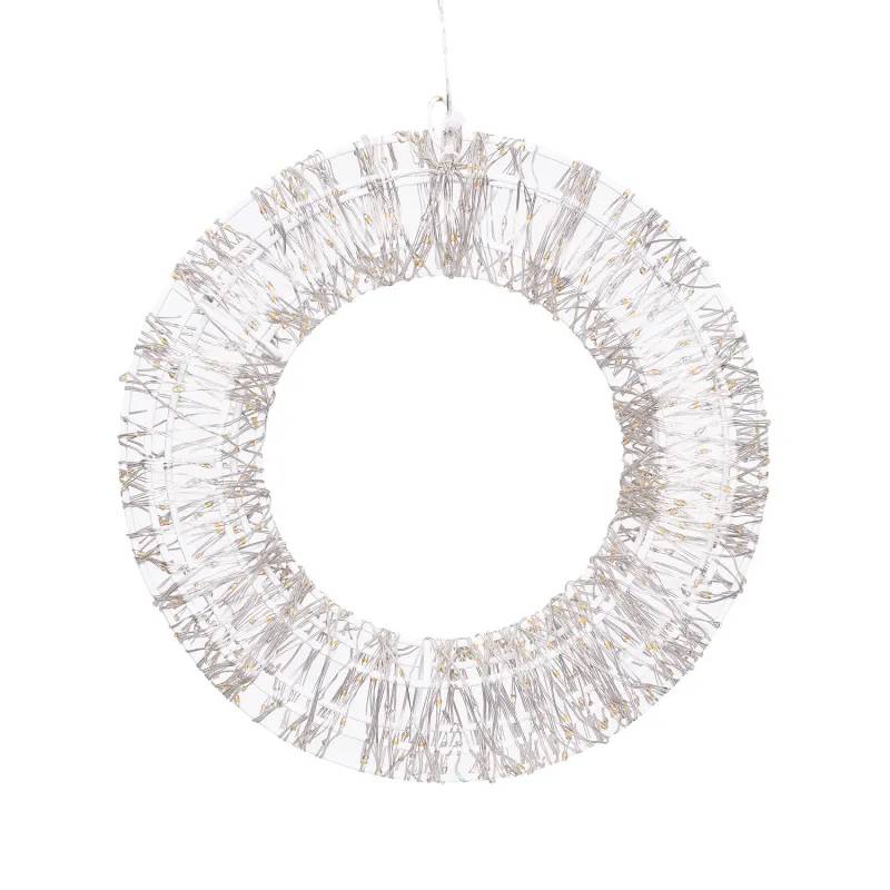 Lotti - Couronne lumineuse 3D ø35cm métal or 480 MicroLED blanc chaud et RGB IP44 MultiFlash Lotti - Image 3