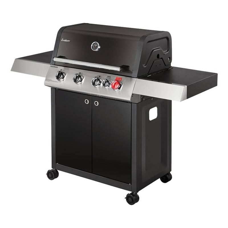 Barbecue à gaz Colorado Black 4 I Turbo - ENDERS - 4 brûleurs dont 1 Turbo Zone - 1 brûleur arrière infrarouge - Image 1