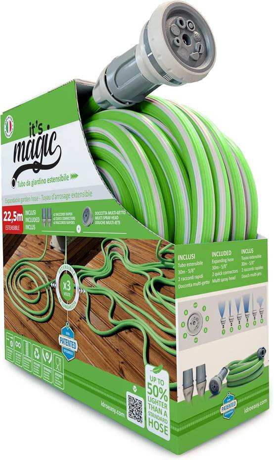 Jardibric - Idroeasy 22,5 Mètres - Tuyau d'Arrosage Anti Torsion, Eau Jardin Irrigation Pipe Anti-nœud - Image 2