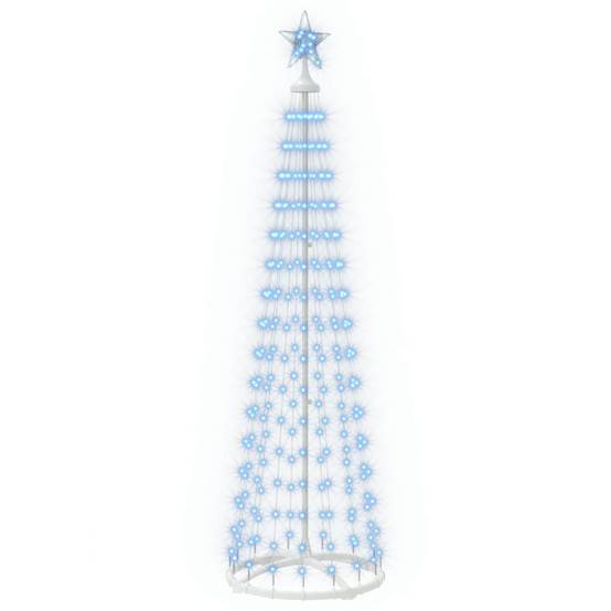 Vidaxl - Sapin cône lumineux LED 180 cm 250 LED Bleu Acier Blanc vidaXL 42050800 - Image 2