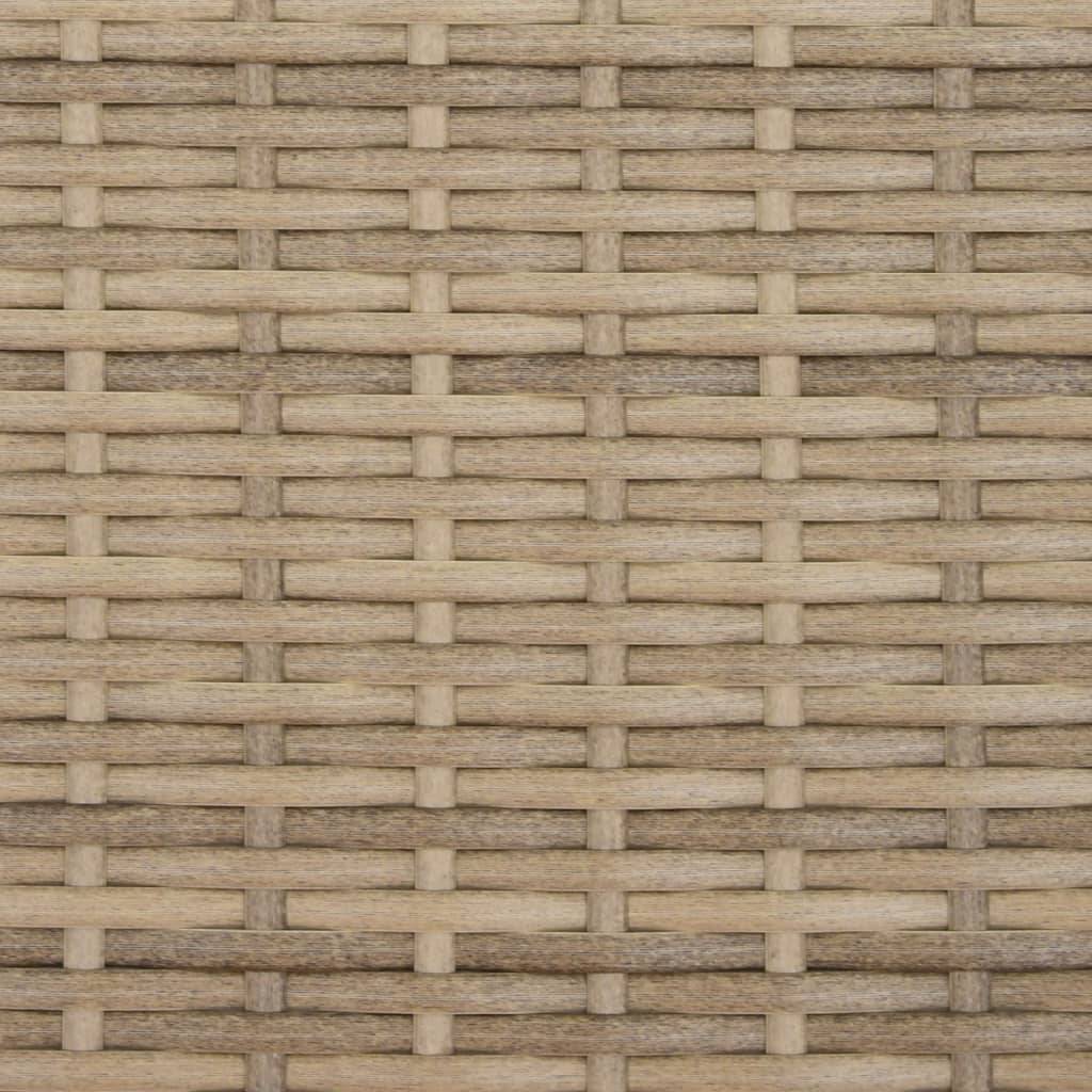 Canapé de Terrasse 2 Places Rotin Synthétique avec Table Bois Acacia et Poufs – Beige – ComfortXL Outdoor Living - Image 9
