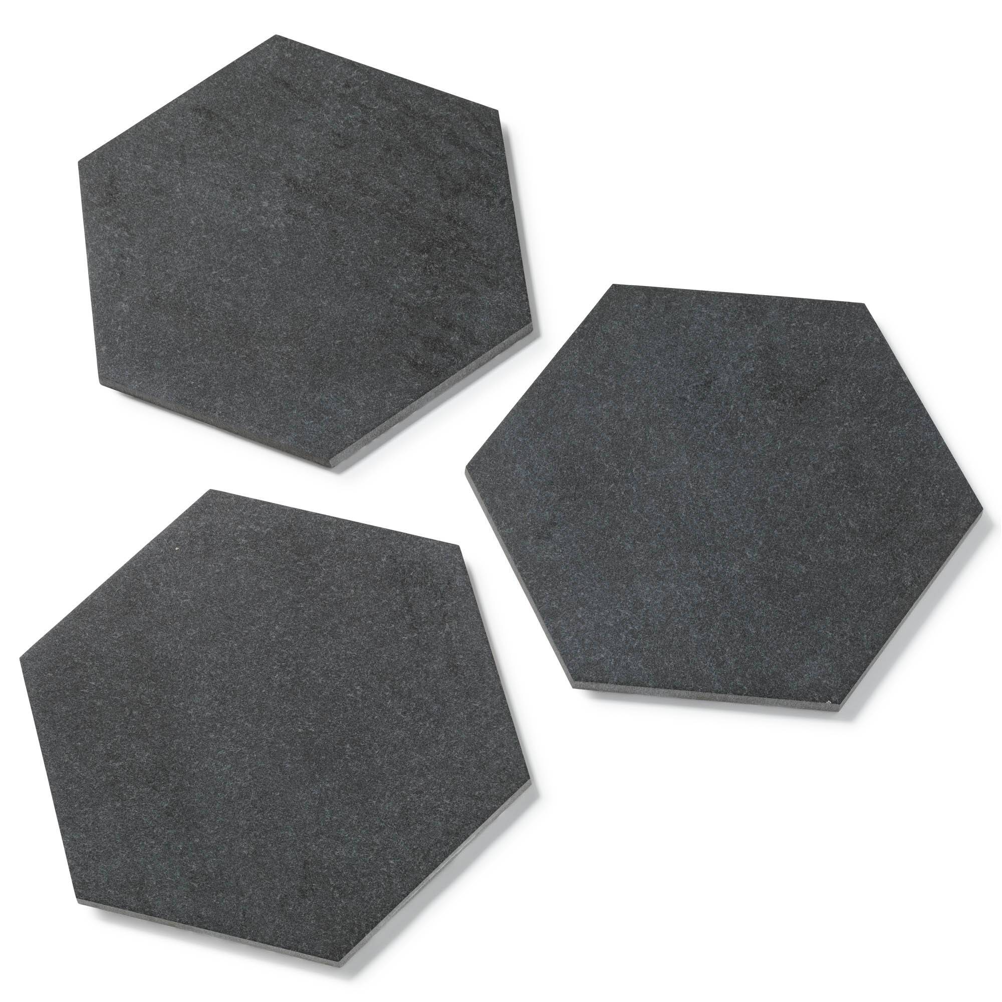 Pas japonais Hexagone Grès cérame effet Pierre Noire 60x52/60x2 cm (à l'unité) - RO'MA NATURE - Image 4