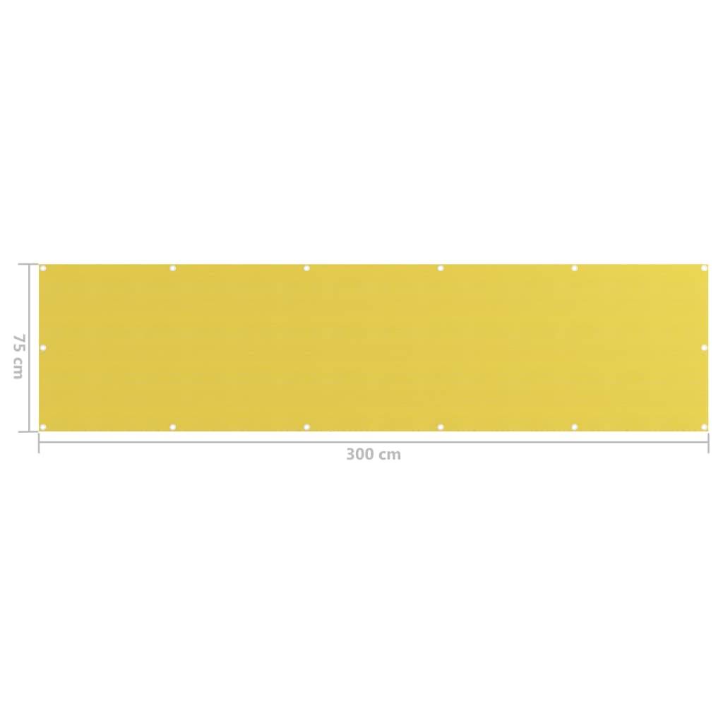 Helloshop26 - Écran de balcon brise pare vue protection confidentialité 75 x 300 cm PEHD jaune - Image 5