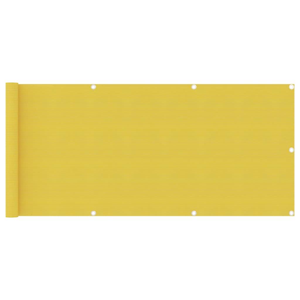 Helloshop26 - Écran de balcon brise pare vue protection confidentialité 75 x 300 cm PEHD jaune - Image 1