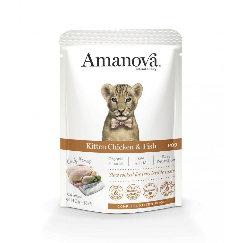 Pâtée chaton sans céréales poulet Amanova 85g 85 g - Image 1