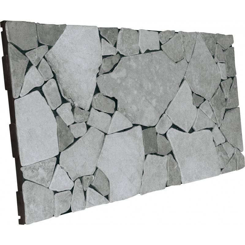 Dalle pierre mosaïque Snap & Go 30x60 cm (lot de 2) - Gris clair - Snap & Go - Image 4