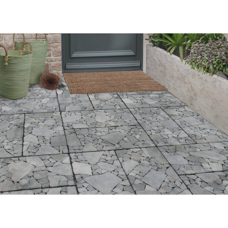 Dalle pierre mosaïque Snap & Go 30x60 cm (lot de 2) - Gris clair - Snap & Go - Image 5