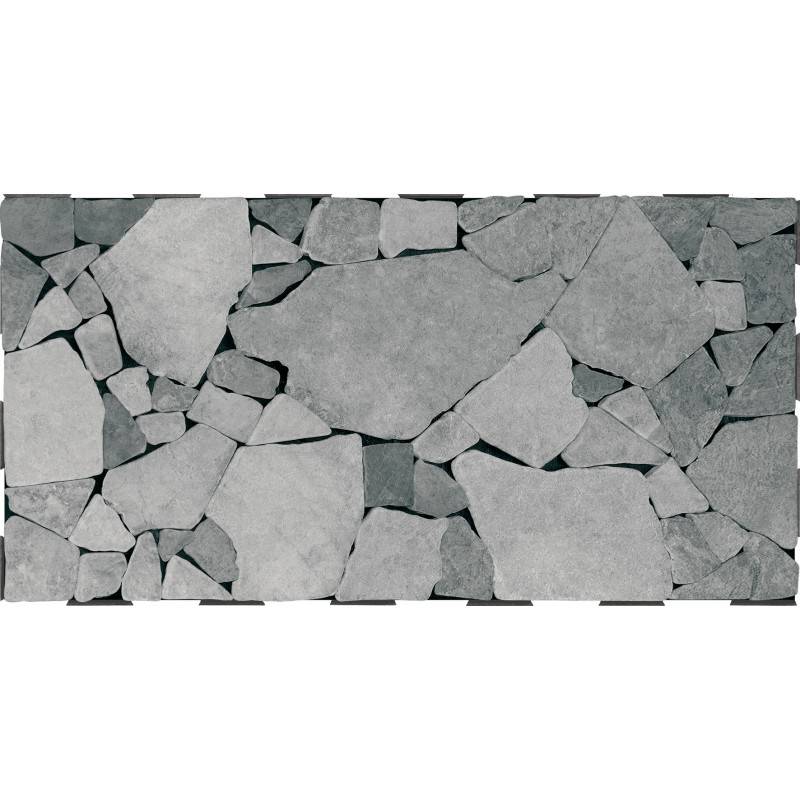 Dalle pierre mosaïque Snap & Go 30x60 cm (lot de 2) - Gris clair - Snap & Go - Image 1