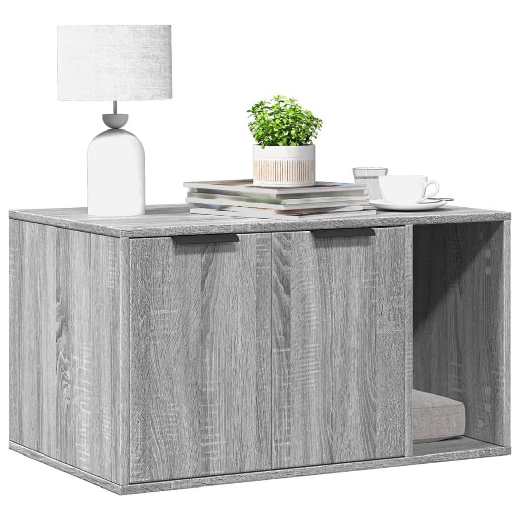 Prolenta Premium - Meuble à litière pour chat bois gris 80 x 50 x 45 cm - Prolenta premium p352.9 - Image 2