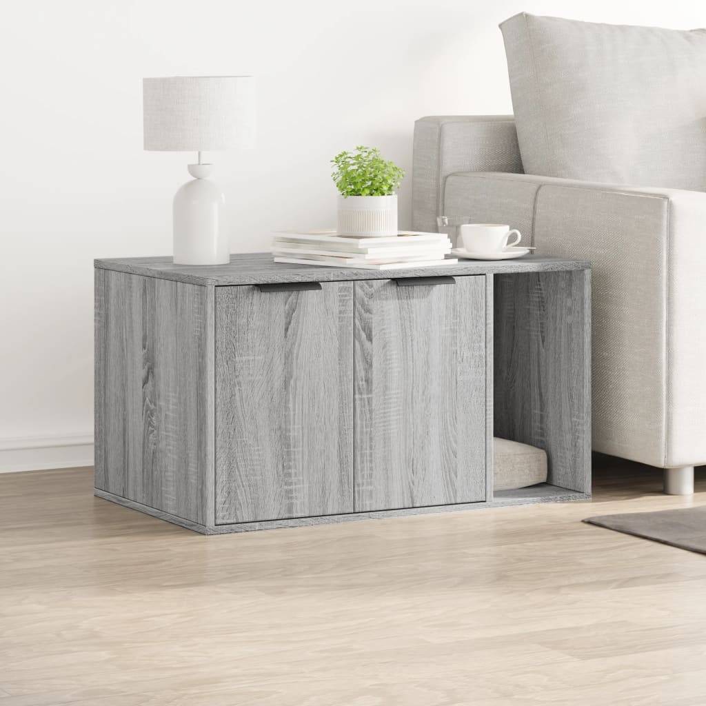 Prolenta Premium - Meuble à litière pour chat bois gris 80 x 50 x 45 cm - Prolenta premium p352.9 - Image 3