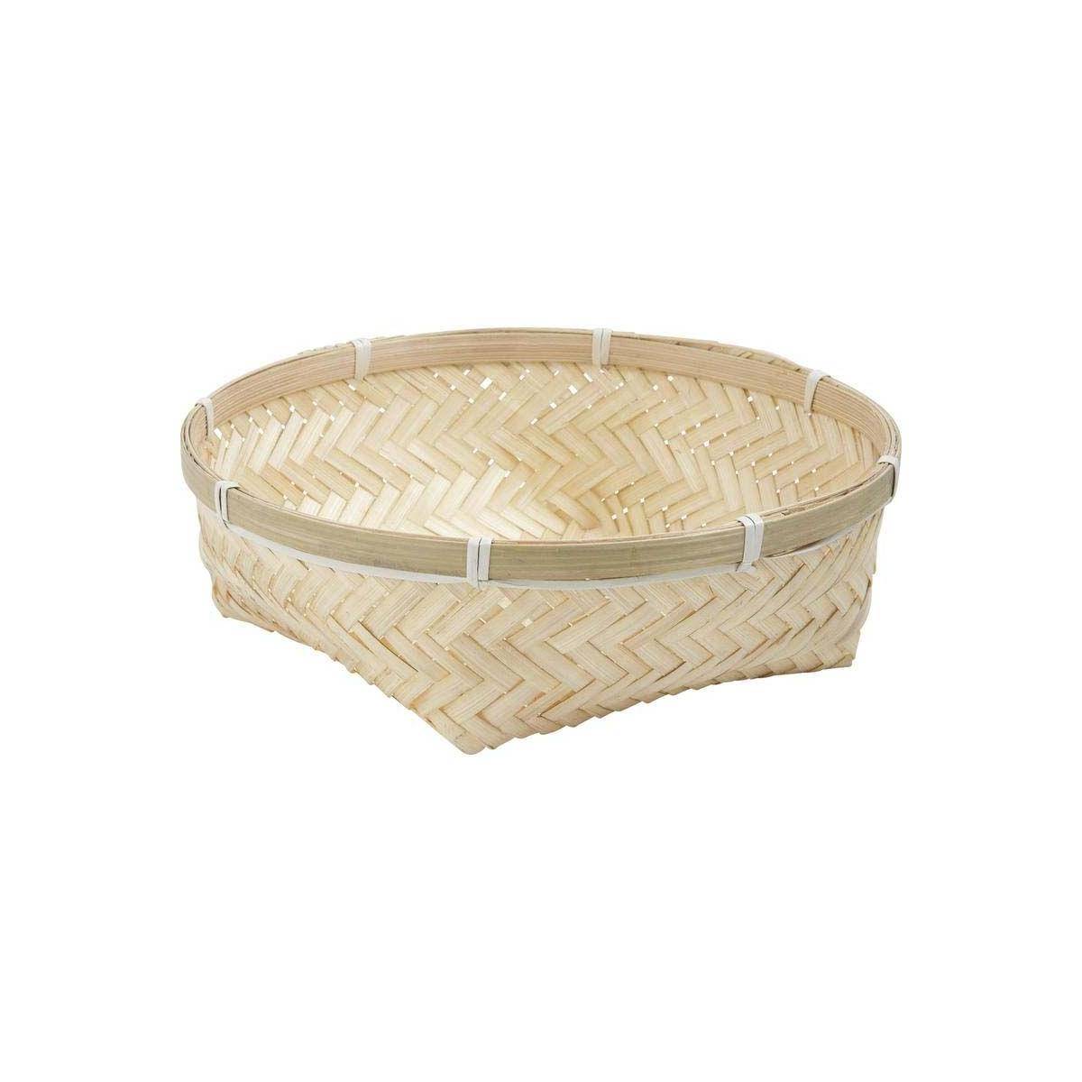 Aubry Gaspard - Corbeille ronde en bambou naturel (Lot de 4) - Image 1