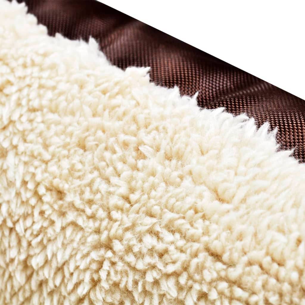 Panier pour chien tissu Oxford marron et beige 75 x 58 x 19 cm - PANGIVO - Image 4