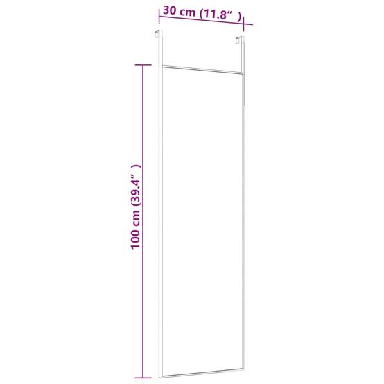 Miroir de porte Doré 30x100 cm Verre et aluminium Maison Chic - Image 4