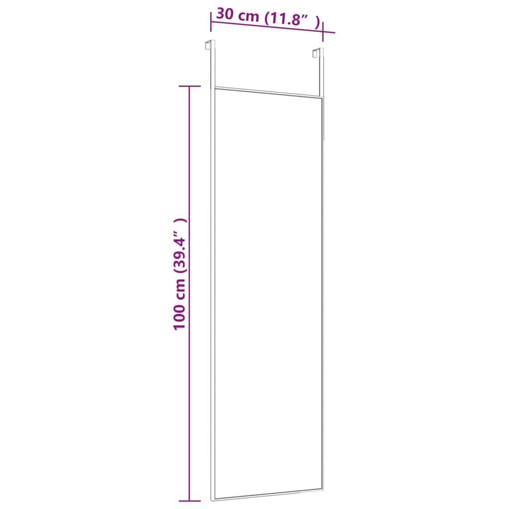 Miroir de porte Doré 30x100 cm Verre et aluminium Maison Chic - Image 4