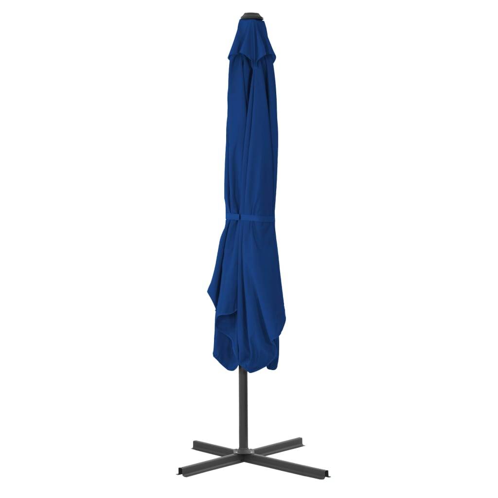 Helloshop26 - Parasol d'extérieur avec mât en acier 250 x 250 x 230 cm bleu - Image 3