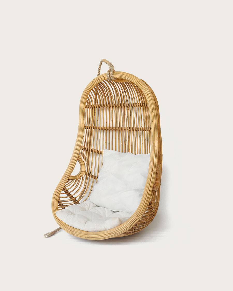 Marbella - Fauteuil oeuf suspendu en rotin tressé - UNIQKA - Image 2