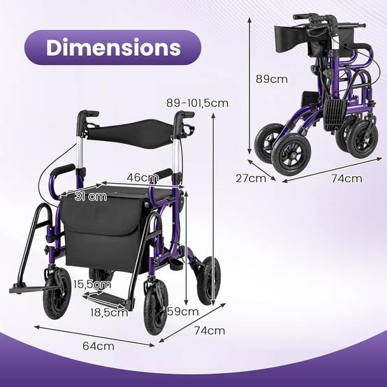 Test du déambulateur pliable IBVIVIC avec roues et hauteur réglable Test du déambulateur pliable IBVIVIC avec roues et hauteur réglable