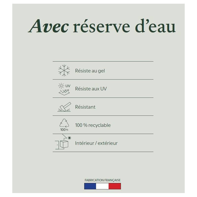 Riviera - Bac A Fleurs Carré Riviera Eva New Haut - Plastique - 69x69 Cm- Bleu - Image 3