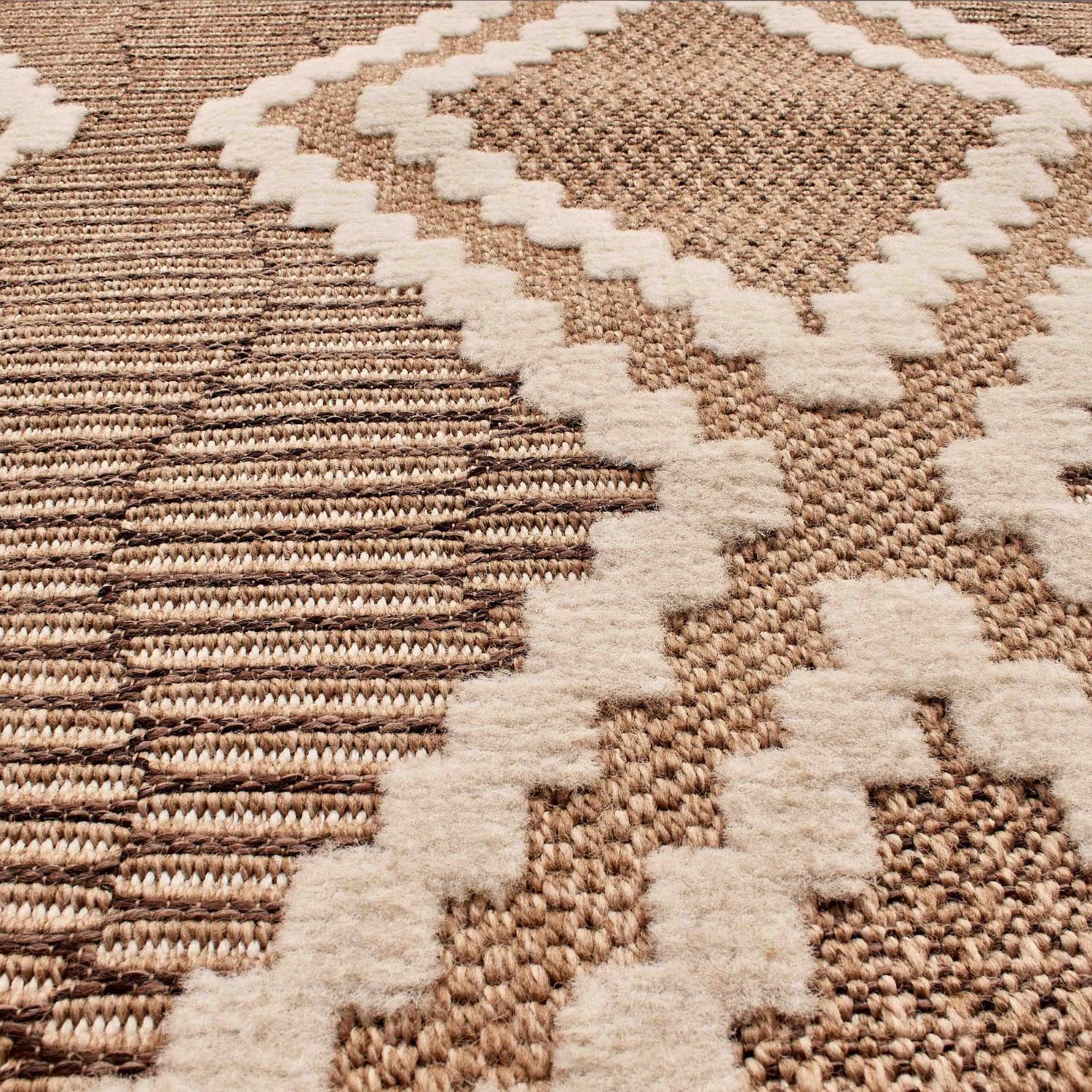 Autre - Tapis intérieur et extérieur en polypropylène marron 60x180cm - Image 2