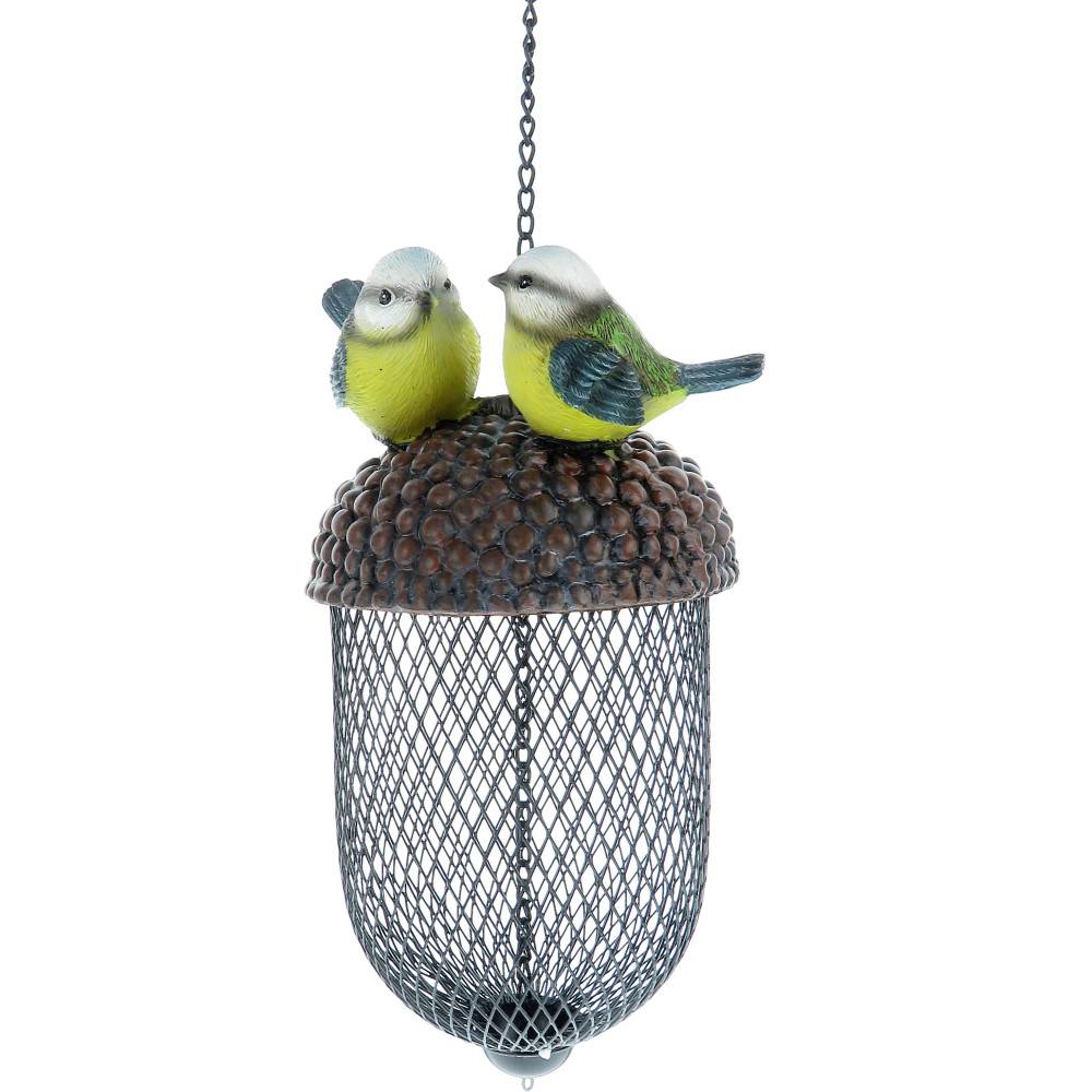 Mangeoire gland avec déco oiseaux a suspendre, couleur aléatoire, pour oiseaux - Image 1