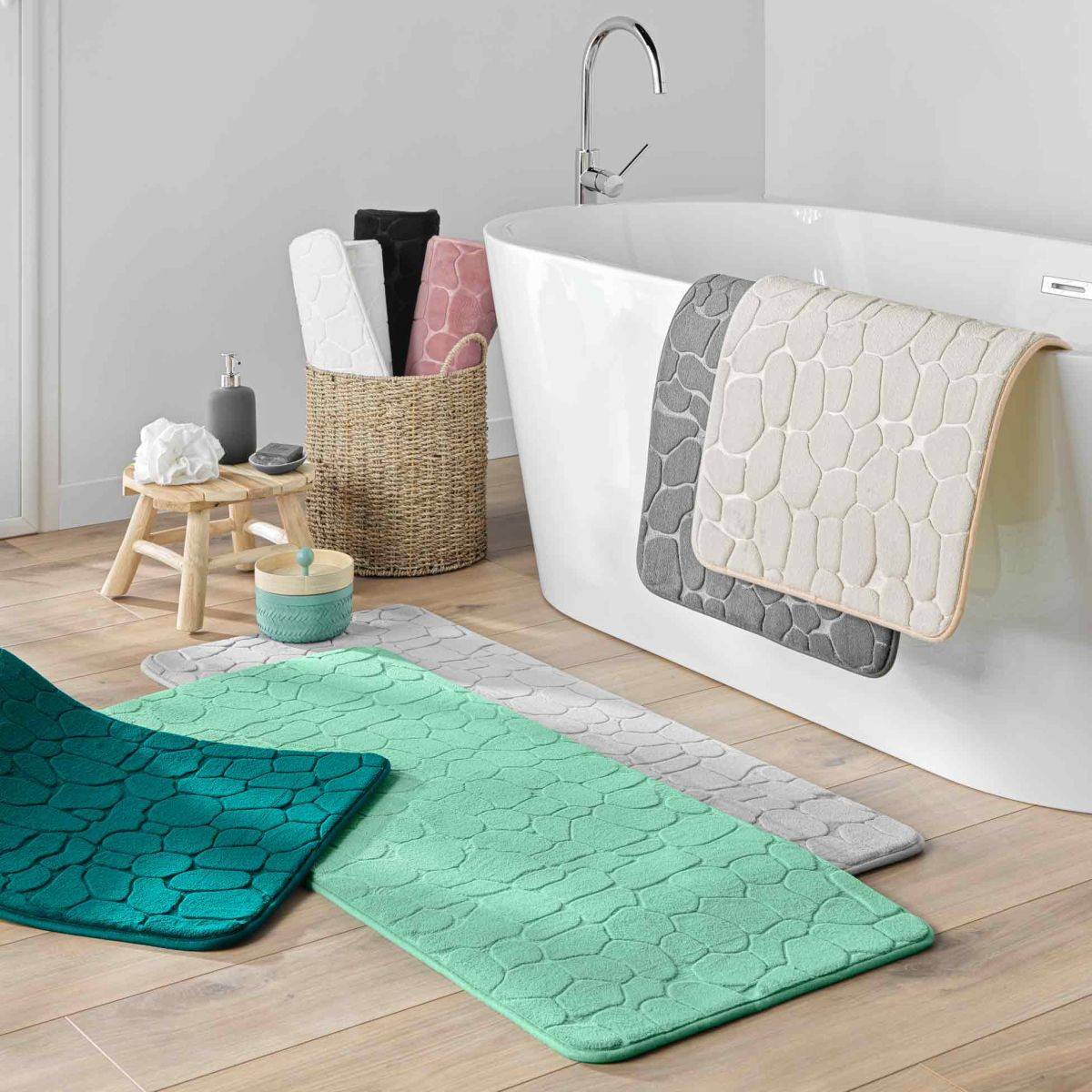Tapis de Bain "Ricochet" 50x120cm Tilleul - Image 4