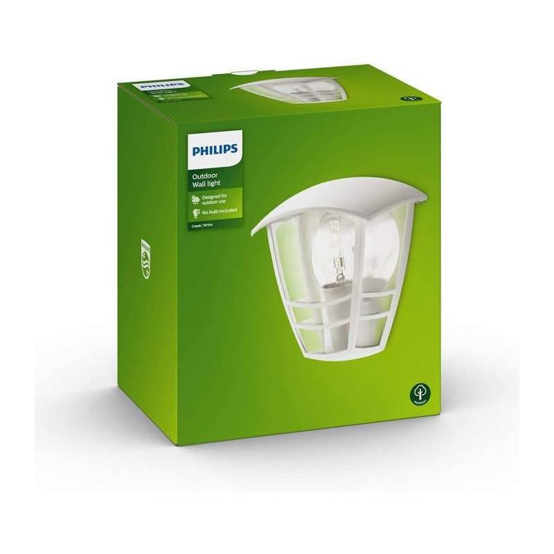 Philips - Creek-applique Murale Dexterieur Metal H19,5cm Blanc Philips - Image 1