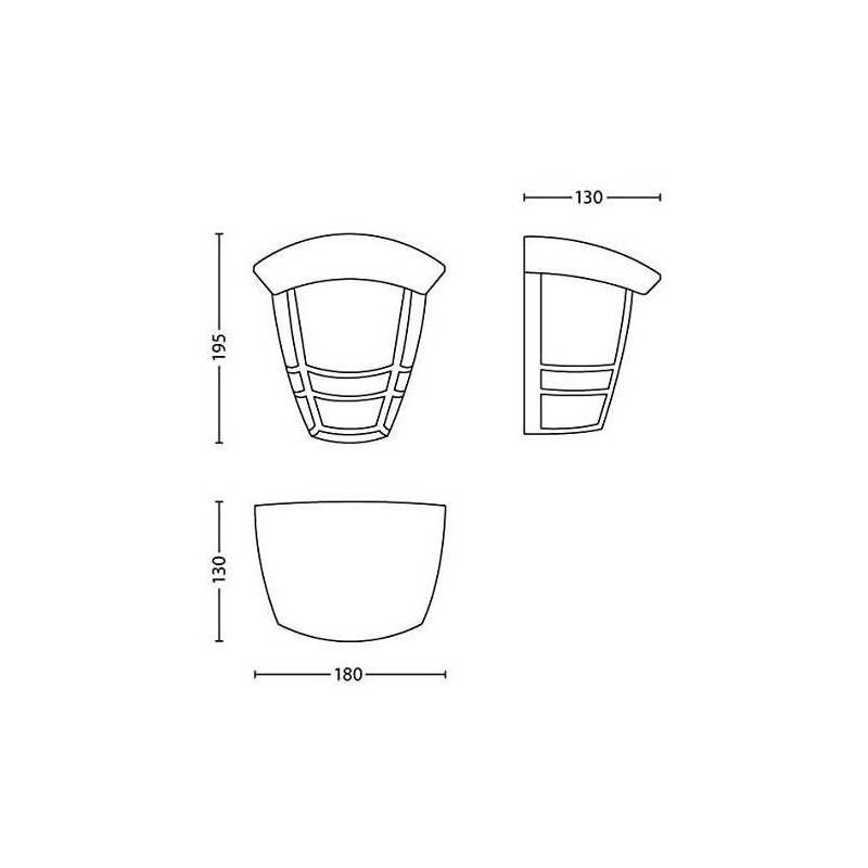 Philips - Creek-applique Murale Dexterieur Metal H19,5cm Blanc Philips - Image 3